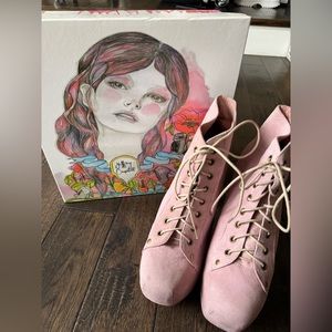 Jeffrey Campbell boot heels pink